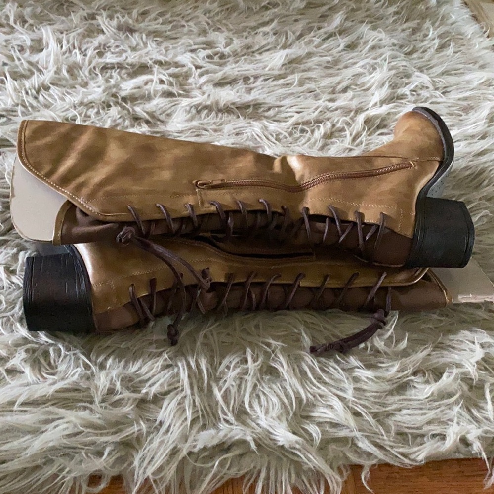 Brand New Knee High Lace Up Boots NWOT, Never worn